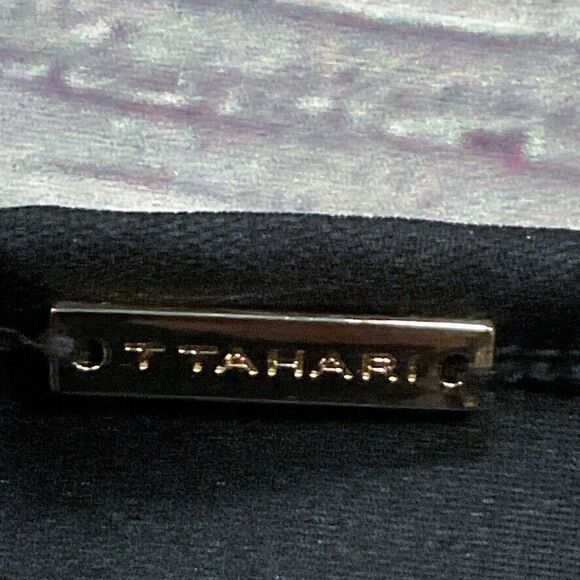 T Tahari Womens Dress sz S new nwt $98 Black Illusion Studded Scuba Stretch o507 - Picture 7 of 12